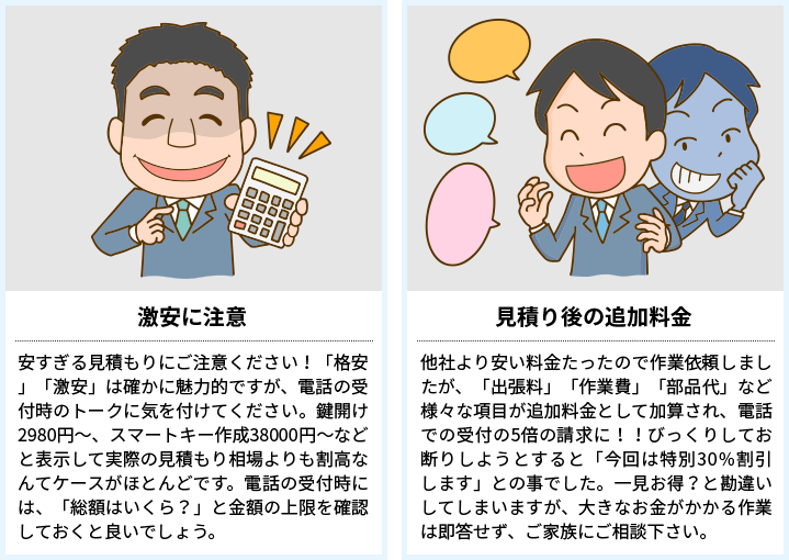 激安に注意