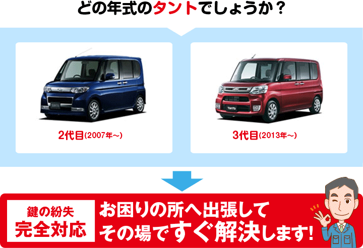 どの年式のタントでしょうか?