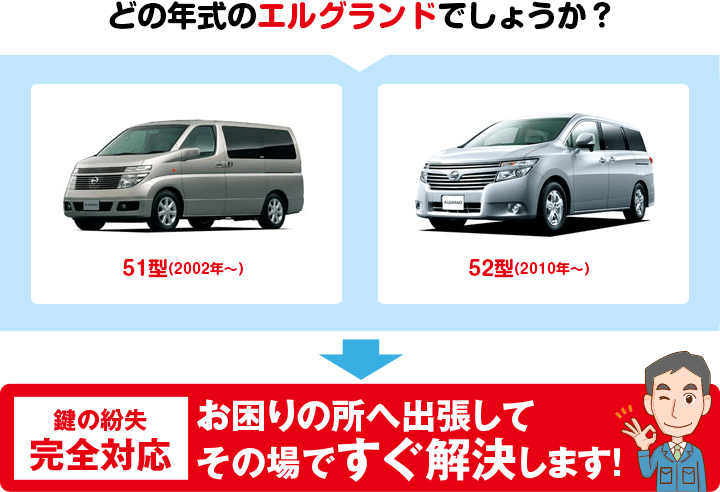 どの年式のエルグランドでしょうか?