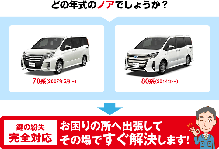 どの年式のノアでしょうか?