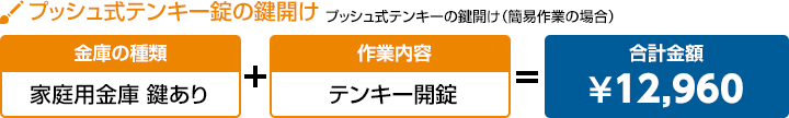 プッシュ式テンキー錠の鍵開け プッシュ式テンキーの鍵開け（簡易作業の場合）