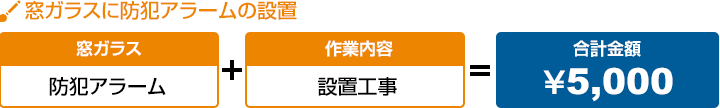 窓ガラスに防犯アラームの設置