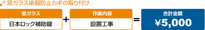 窓ガラス徘徊防止カギの取り付け