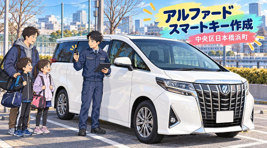 【東京都中央区日本橋浜町】アルファードスマートキー紛失