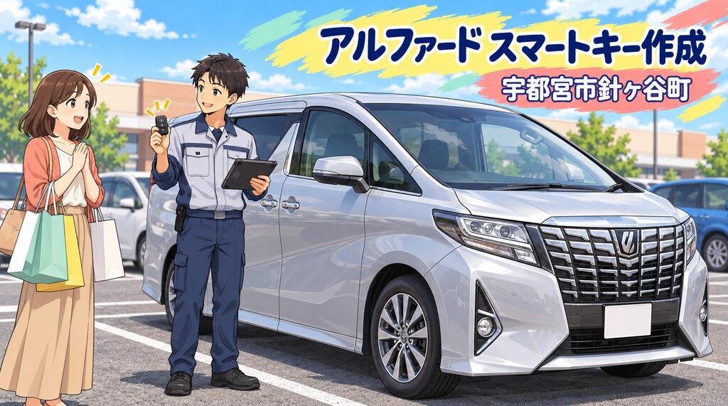 【栃木県宇都宮市針ヶ谷町】アルファードスマートキー作成