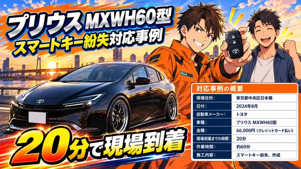 【東京都中央区日本橋】プリウス スマートキー紛失の画像イメージ