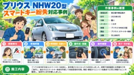 【東京都中野区新井】トヨタ「プリウス」 鍵の作製の画像イメージ