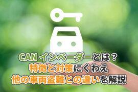 >CANインベーダーとは？特徴と対策にくわえ他の車両盗難との違いを解説