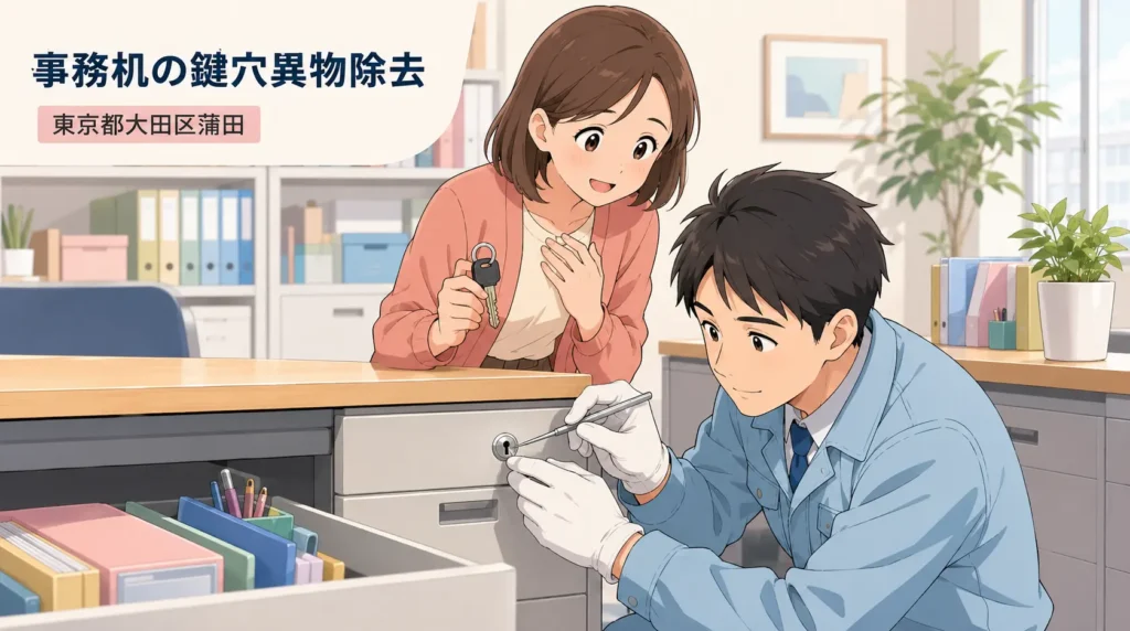 【東京都大田区蒲田】デスクやキャビネットの鍵を開けたいの画像イメージ