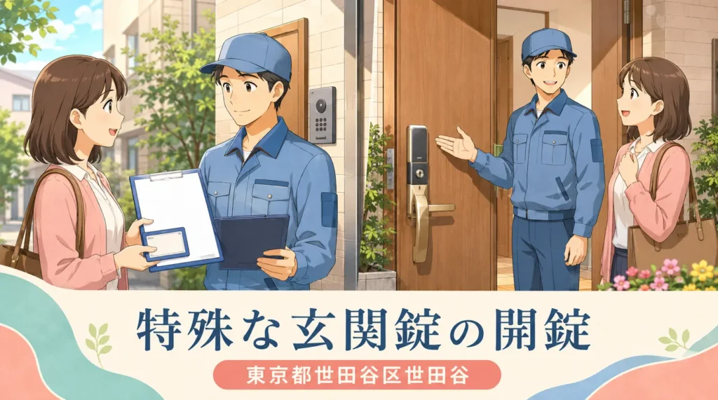 【東京都世田谷区世田谷】玄関の鍵を開けたい