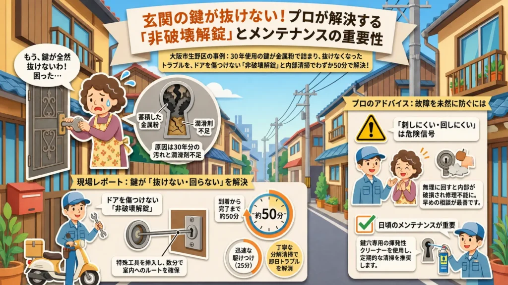【大阪府大阪市生野区勝山北】鍵の修理がしたいの画像イメージ