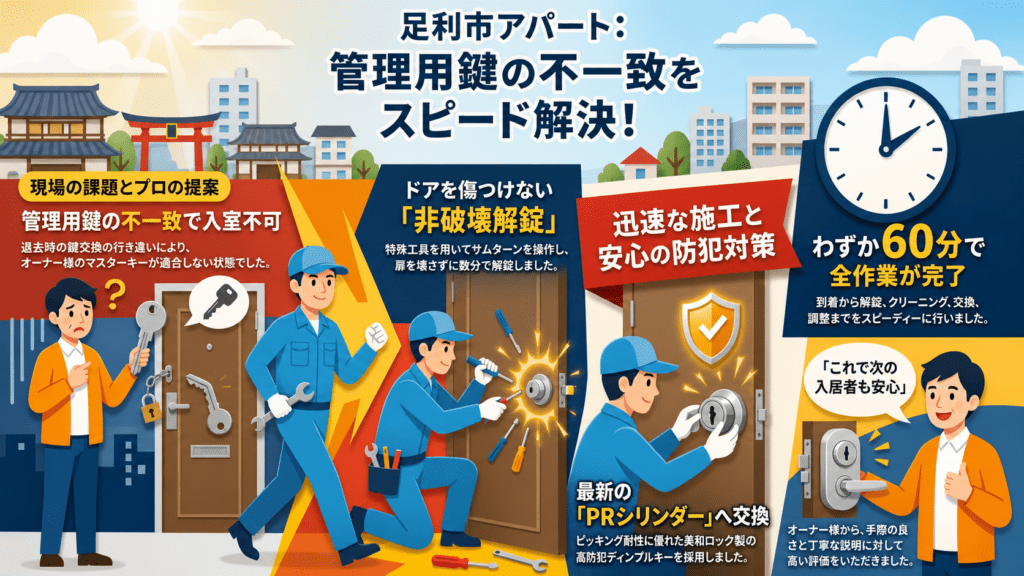 【栃木県足利市葉鹿町】鍵の交換がしたいの画像イメージ
