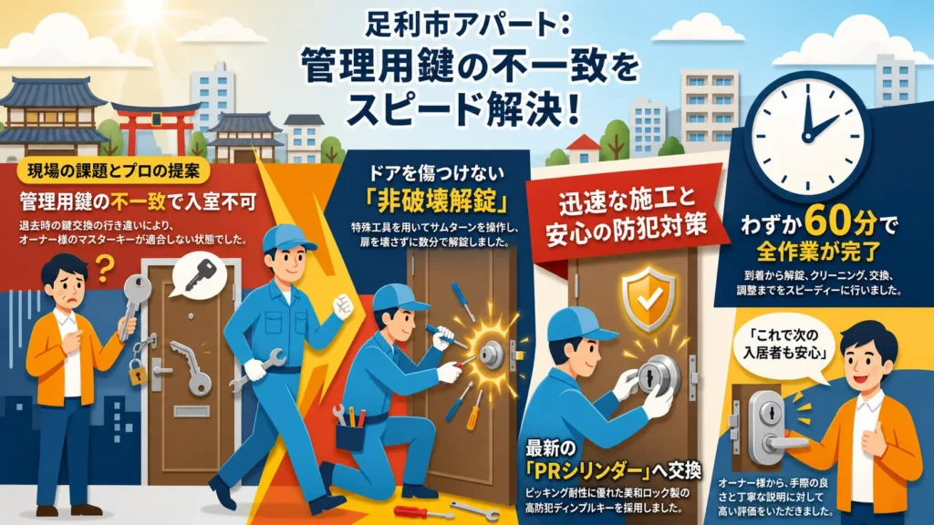 【栃木県足利市葉鹿町】鍵の交換がしたい