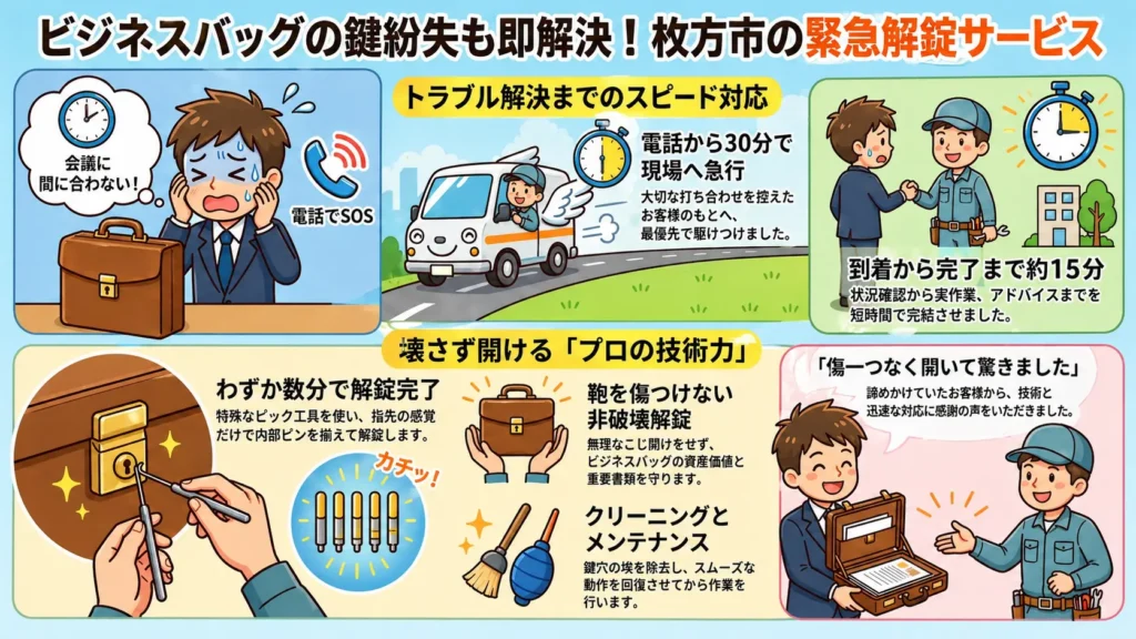 【大阪府枚方市招提大谷】デスクやキャビネットの鍵を開けたい