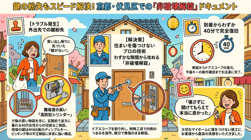 【京都府京都市伏見区景勝町】玄関の鍵を開けたいの画像イメージ