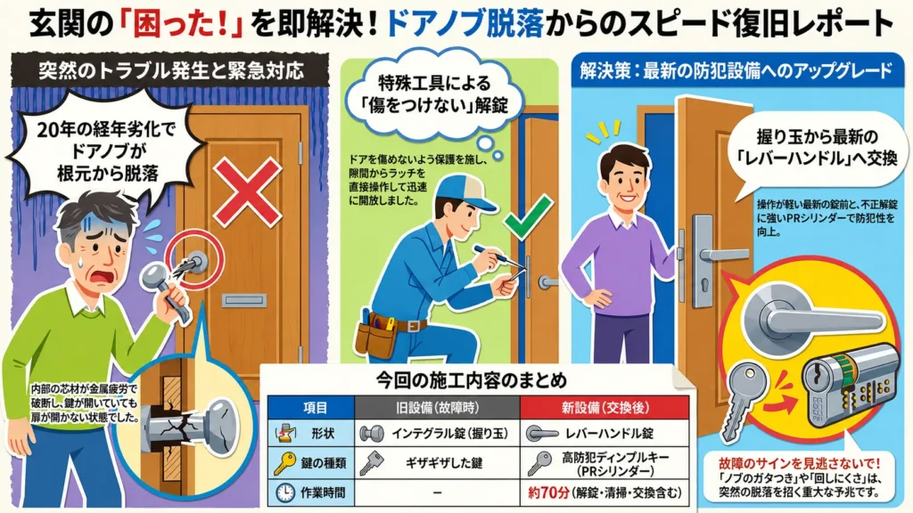 【栃木県宇都宮市川俣町】ドアノブを交換したい