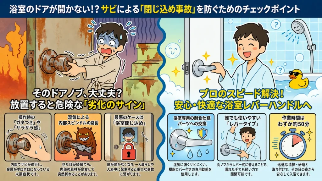 【千葉県習志野市新栄】ドアノブを交換したい