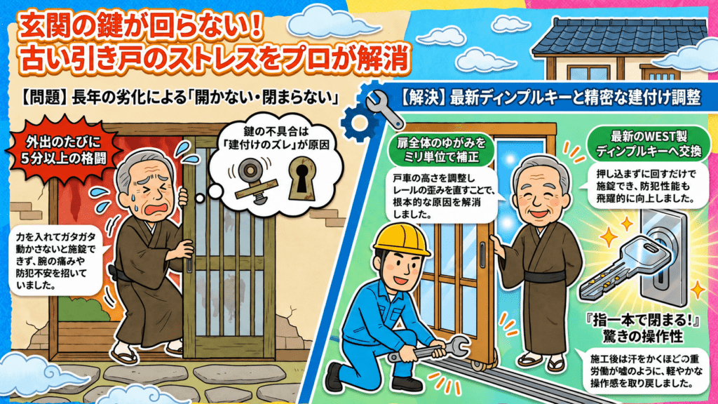 【秋田県秋田市手形山東町】鍵の修理がしたいの画像イメージ