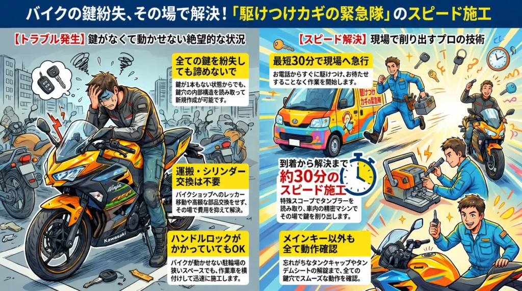 【東京都立川市砂川町】鍵が１本もありません 作れますか？