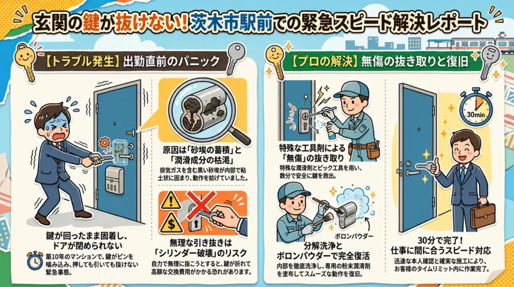 【大阪府茨木市駅前】鍵の修理がしたい