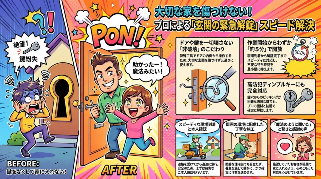 【兵庫県尼崎市塚口町】玄関の鍵を開けたい