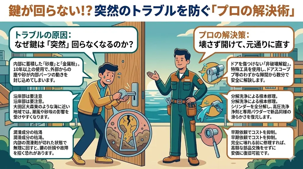 【東京都大田区大森東】玄関の鍵を開けたい