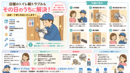 【群馬県伊勢崎市宮子町】店舗トイレの扉の修理の画像イメージ
