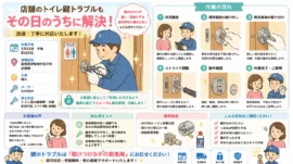 【群馬県伊勢崎市宮子町】店舗トイレの扉の修理の画像イメージ