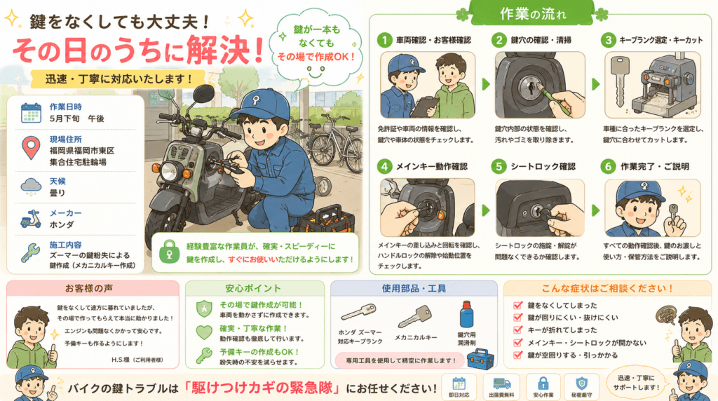 【福岡県福岡市東区】鍵が１本もありません 作れますか？の画像イメージ