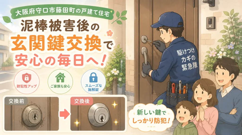 【大阪府守口市藤田町】鍵の交換がしたい