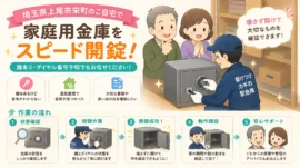 【埼玉県上尾市栄町】金庫のダイヤルの暗証番号がわかりませんの画像イメージ