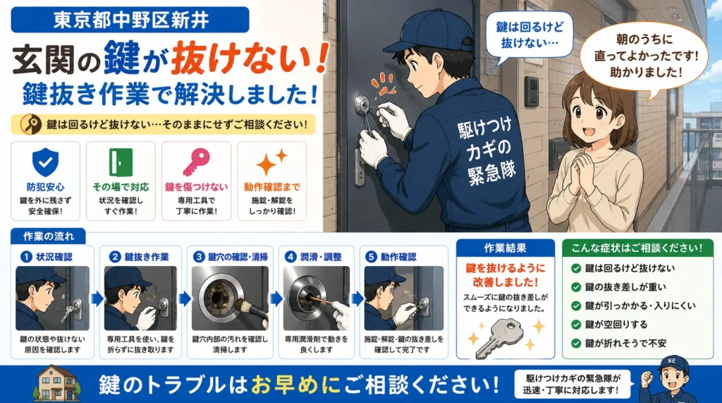 【東京都中野区新井】鍵の修理がしたいの画像イメージ