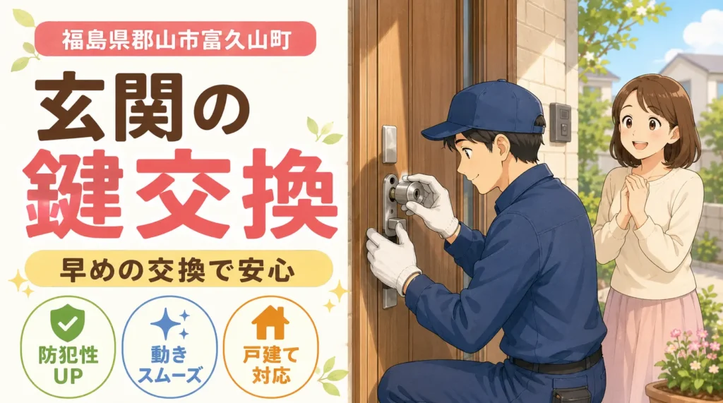 【福島県郡山市富久山町】鍵の交換がしたい