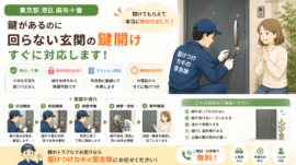 【東京都港区麻布十番】玄関の鍵を開けたいの画像イメージ