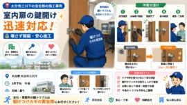 【大分県大分市三川下】事務所店舗の鍵の開錠の画像イメージ