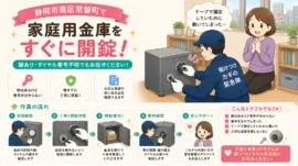 【静岡県静岡市葵区常磐町】金庫のダイヤルの暗証番号がわかりませんの画像イメージ
