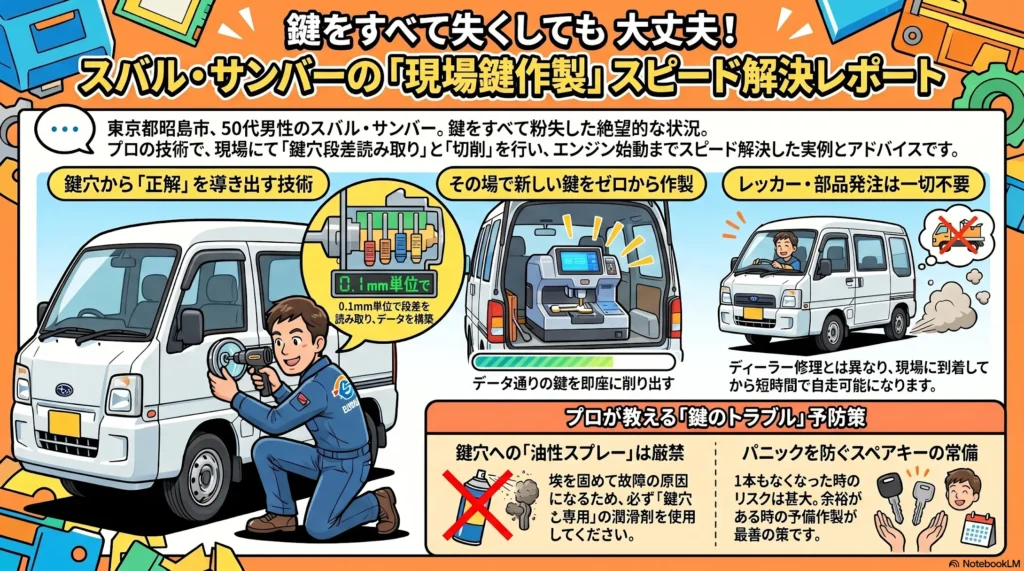 【東京都昭島市つつじが丘】紛失した鍵を作成したいの画像イメージ