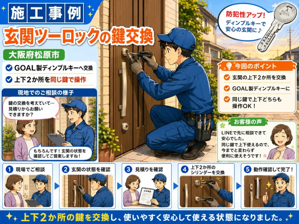 【大阪府松原市田井城】鍵の交換がしたいの画像イメージ