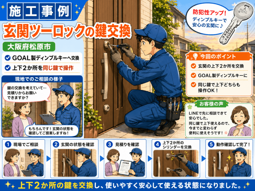 【大阪府松原市田井城】鍵の交換がしたいの画像イメージ