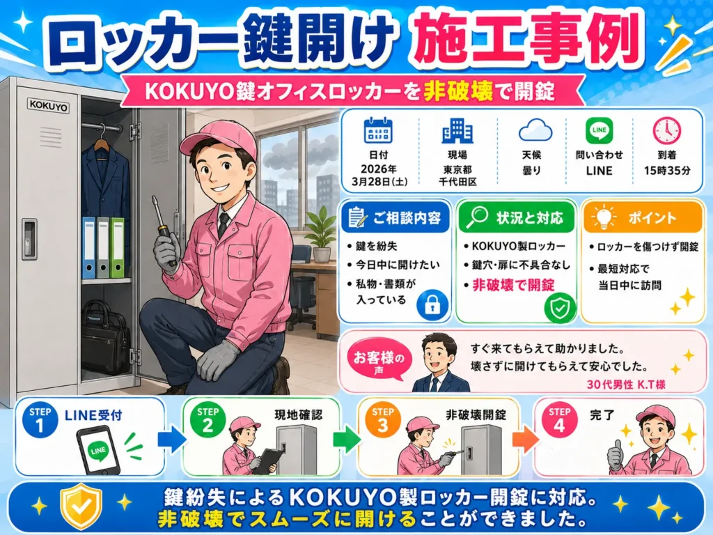 【東京都千代田区外神田】ロッカーの鍵を開けたい