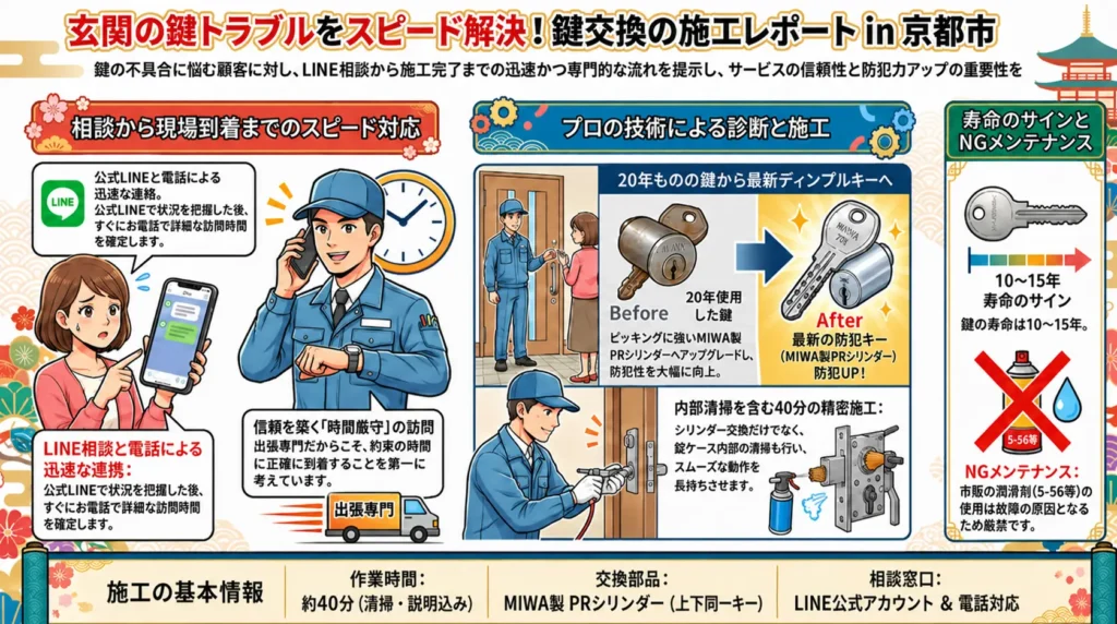 【京都府京都市中京区】鍵の交換がしたい