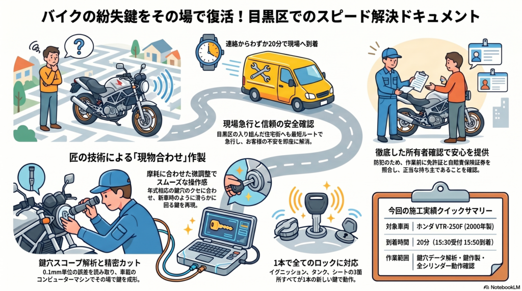【東京都目黒区中目黒】鍵が１本もありません 作れますか？の画像イメージ