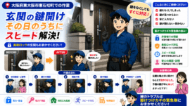 【大阪府東大阪市東石切町】玄関の鍵を開けたいの画像イメージ