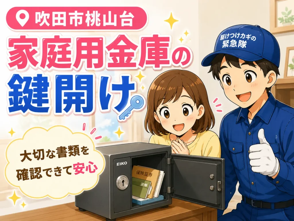 【大阪府吹田市桃山台】金庫のカギを開けたいの画像イメージ