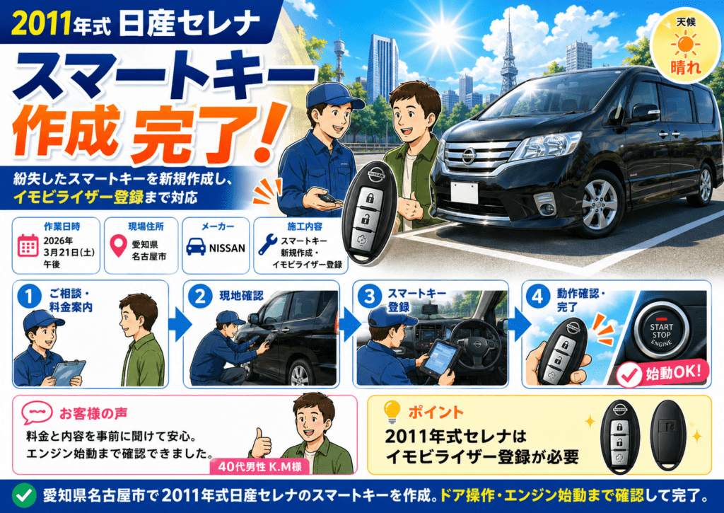 【愛知県名古屋市南区三条】イモビライザー・スマートキーの画像イメージ
