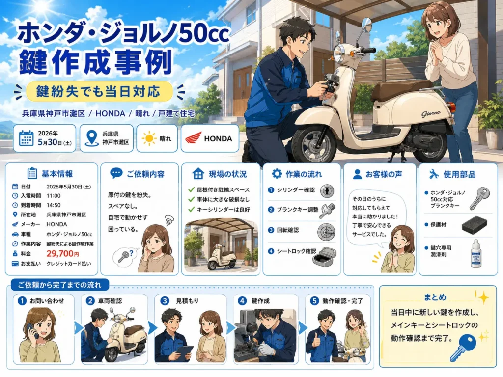 【兵庫県神戸市灘区八幡町】鍵が１本もありません 作れますか？