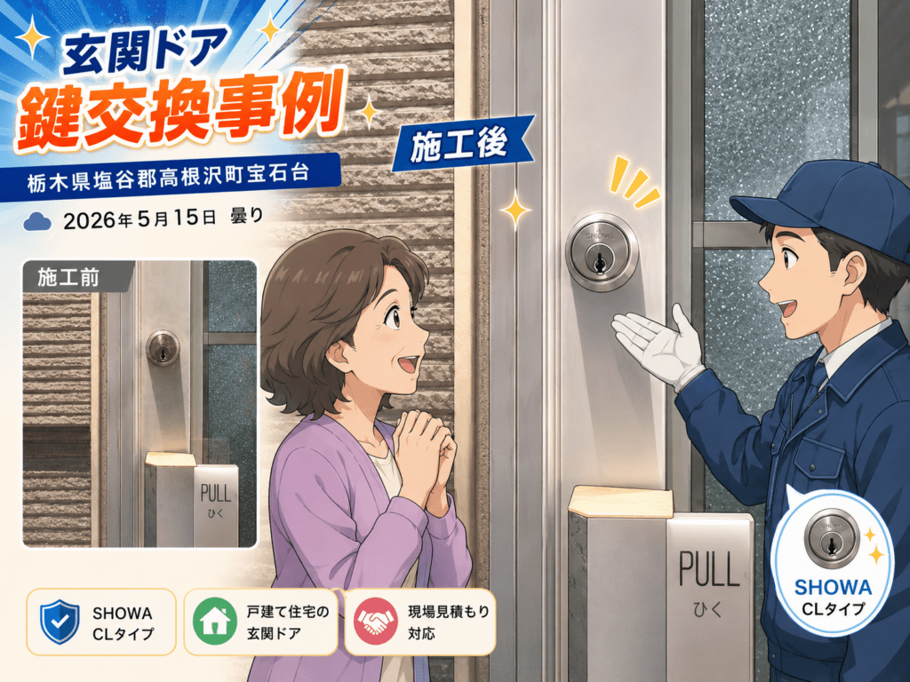 【栃木県塩谷郡高根沢町宝石台】鍵の交換がしたいの画像イメージ