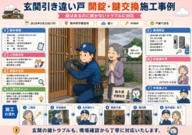 【栃木県宇都宮市陽東】玄関の鍵を開けたいの画像イメージ
