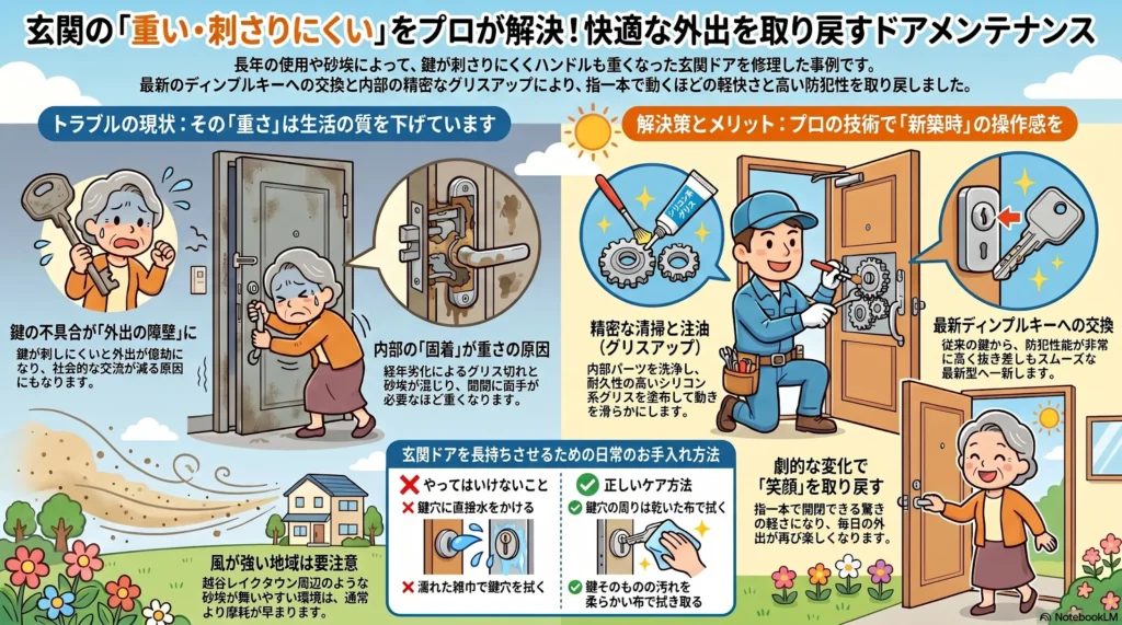【埼玉県越谷市レイクタウン】鍵の修理がしたいの画像イメージ