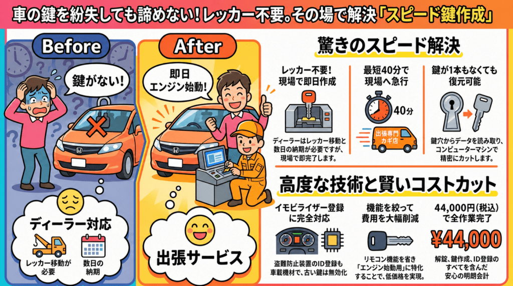 【茨城県水戸市酒門町】イモビライザー・スマートキー